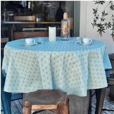 round water green tablecloth