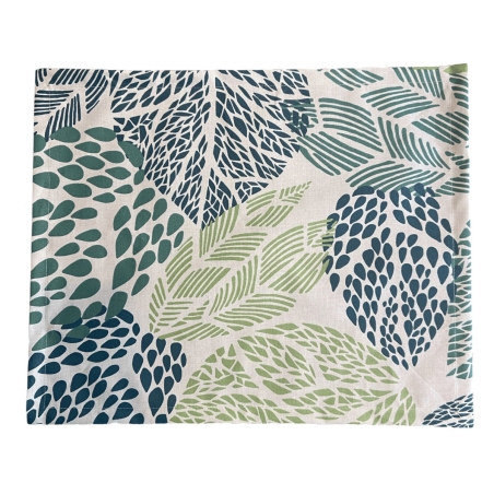 Green leaves cotton napkins