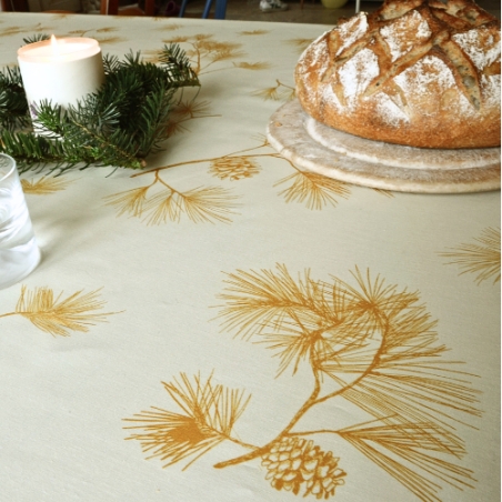 Christmas placemats Golden pine tree