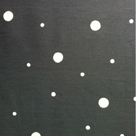 WIPEABLE TABLECLOTH POLKA DOT GREY FLEUR DE SOLEIL 